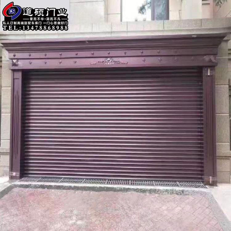 车库铜门定制 抗风防撞 道硕门业 沈阳高端别墅铜质车库门