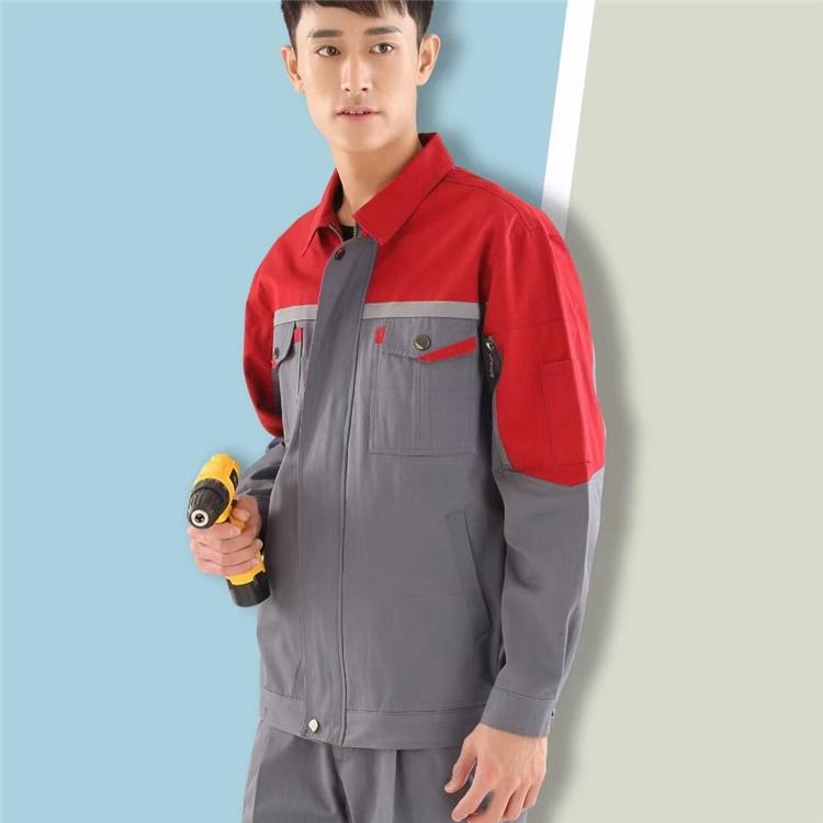 厂家直销春秋工作服 厂服工人服装批发定制100%全棉