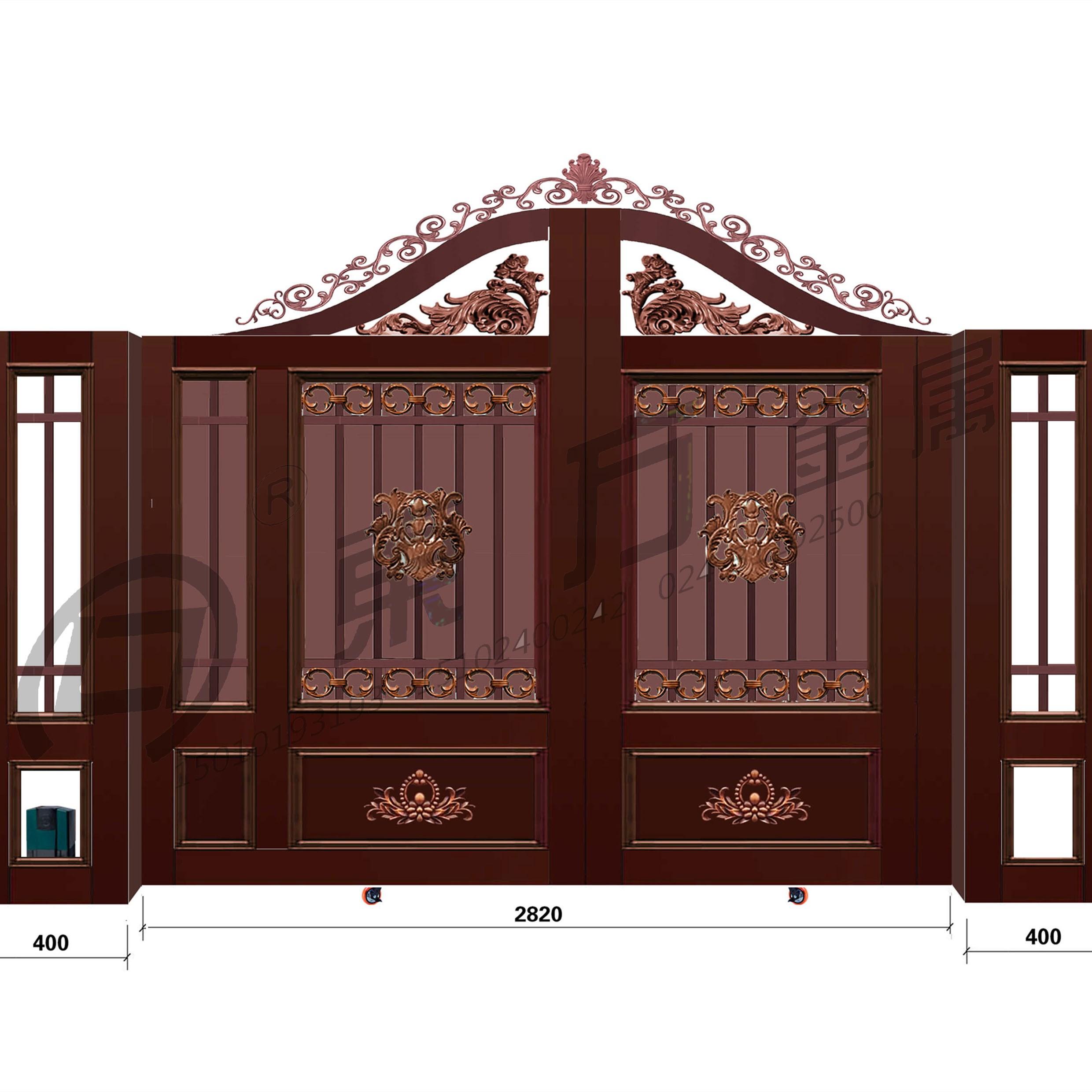 铸铝门 庭院铝艺大门厂家 别墅铝艺门免费量尺 铝艺大门东金方厂家