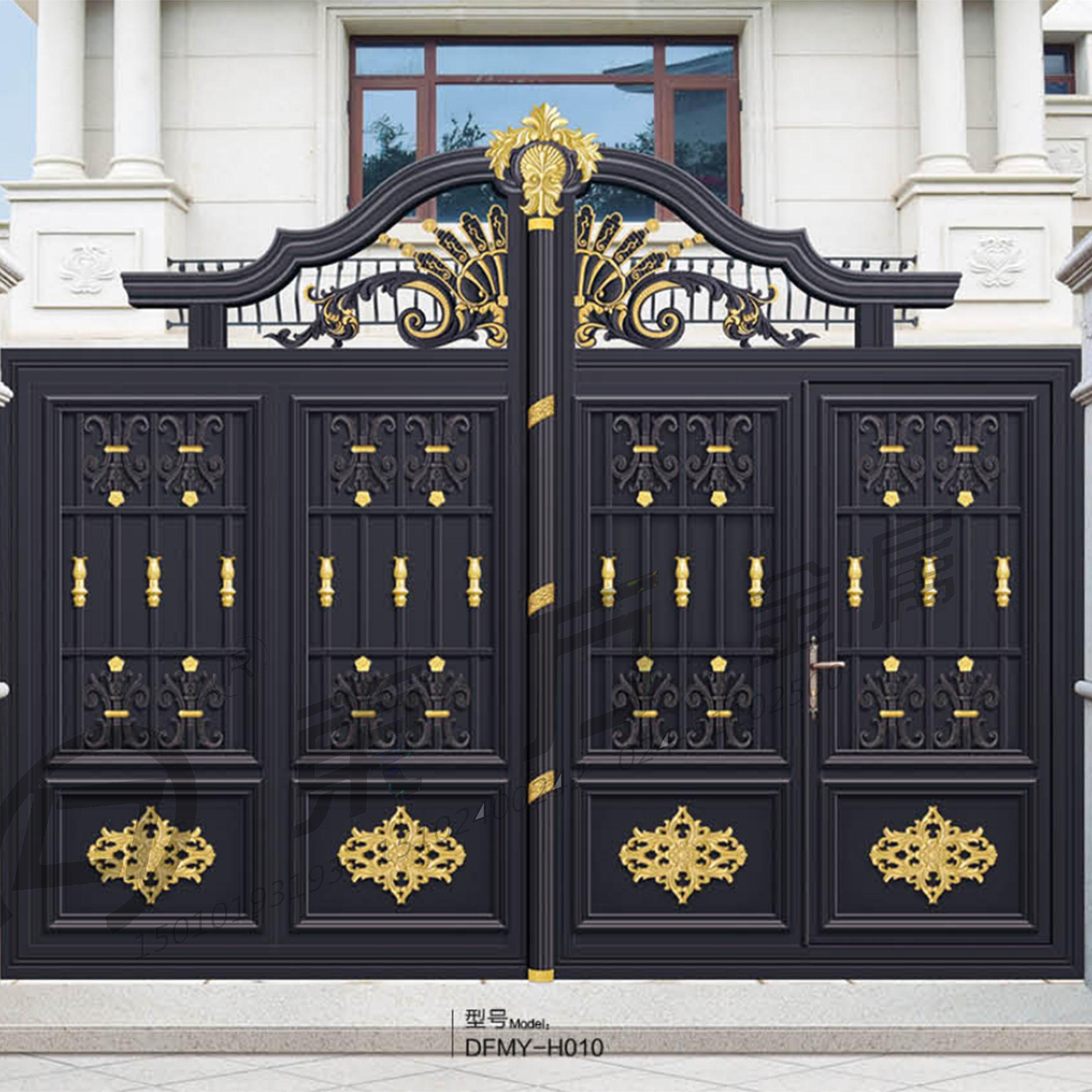 铸铝门 铝艺大门 庭院铝艺大门厂家 别墅铝艺门免费量尺 东金方厂家