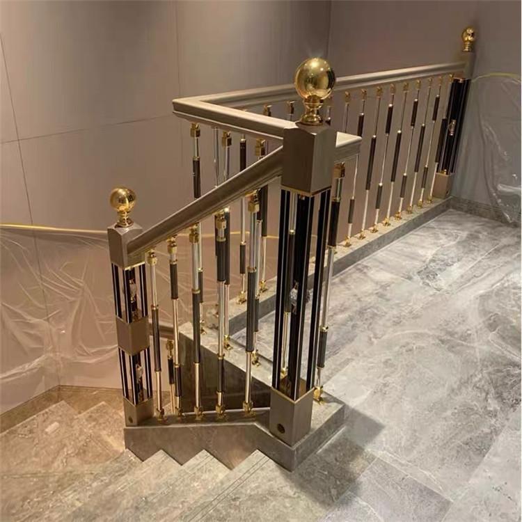 沈阳供应铝艺楼梯扶手厂家 铝艺楼梯扶手 纯铜雕花镀金铝艺楼梯护栏