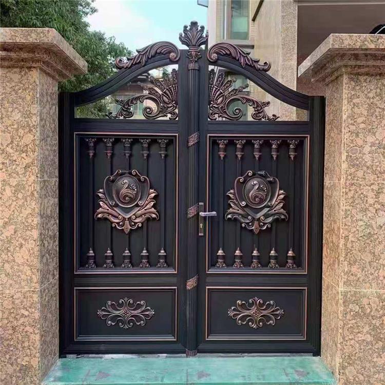 新农村庭院大门 沈阳庭院大门铝艺别墅大门