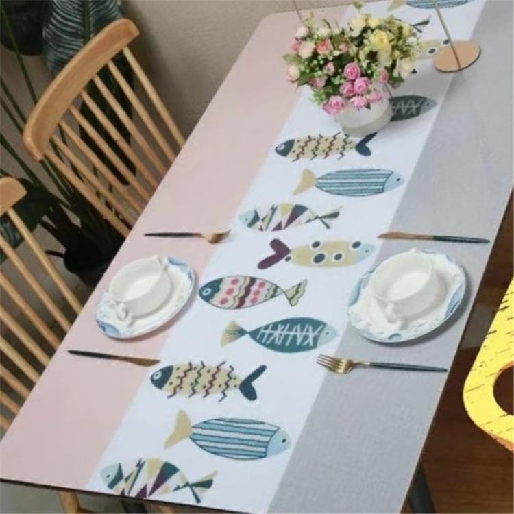 新款防水餐桌布 防烫防油免洗塑料台布茶几布