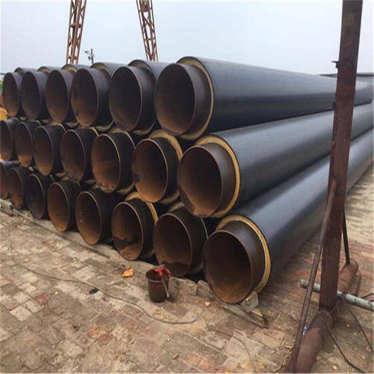 桓仁县预制直埋保温管厂家 集中供热聚氨酯黑黄夹克外护管 支持定制