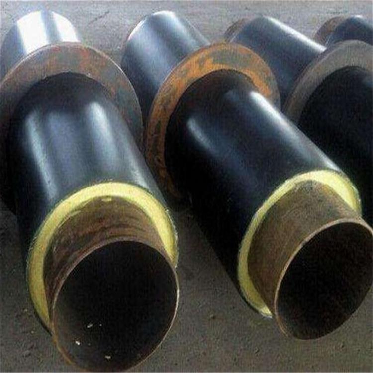 清原县聚氨酯预制直埋保温管厂家 无缝聚氨酯黑夹克保温管