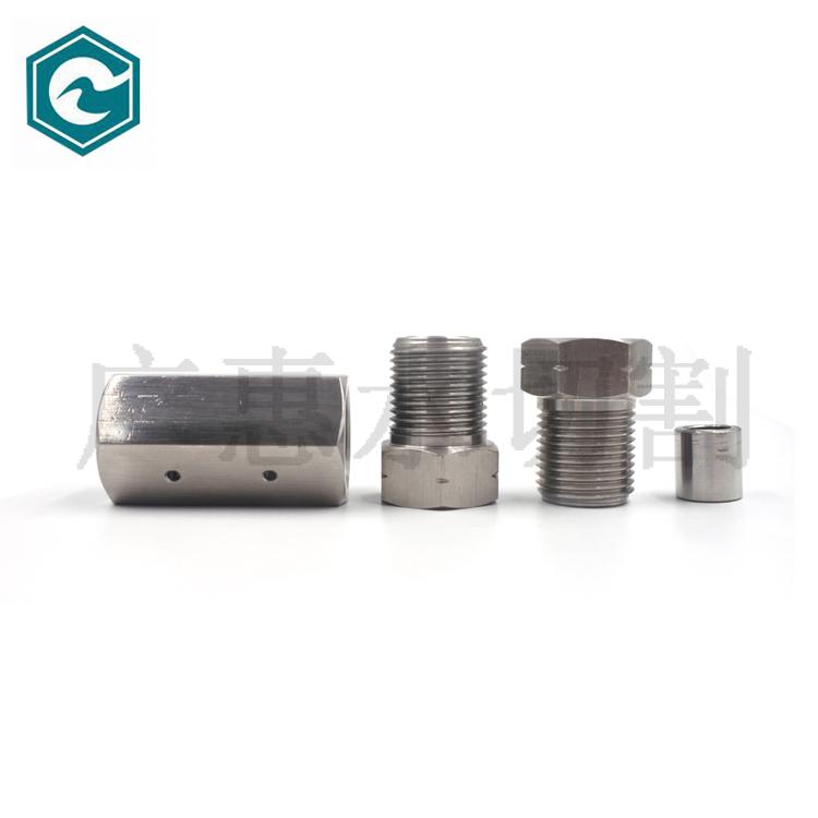 三维水切割机器人高压管配件 机械手盘管连接件 10078905  3/8直通 水刀配件