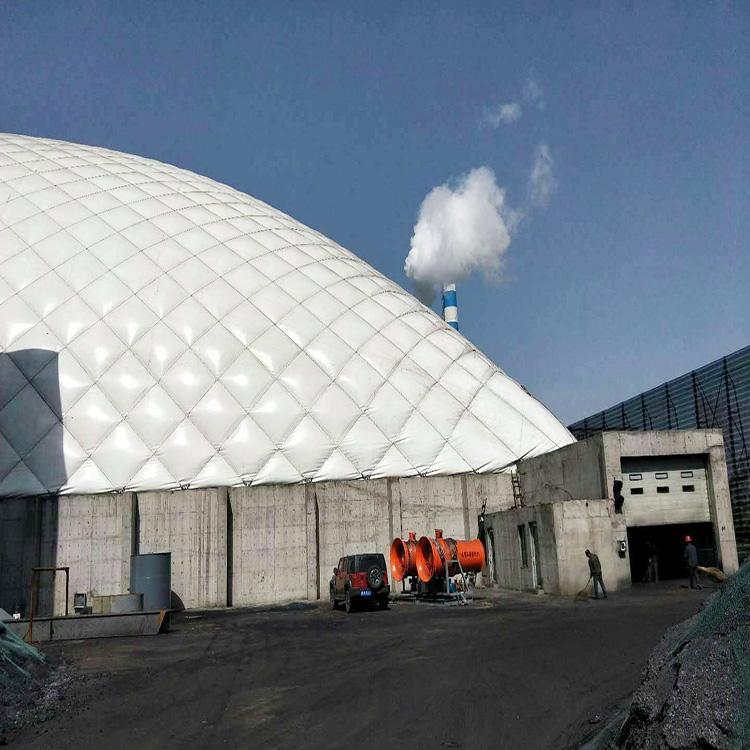 封闭式煤场 全封闭储煤仓 充气膜煤棚 环保施工方案 高山气膜