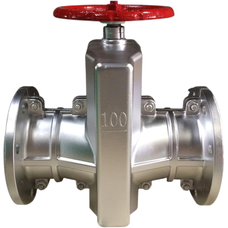 气动法兰管夹阀 四季通用 密封性能好  防腐蚀耐