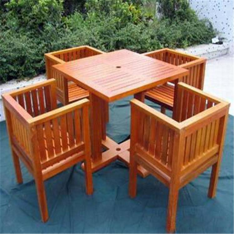 沈阳户外防腐木座椅 碳化木桌子椅子 定制厂家