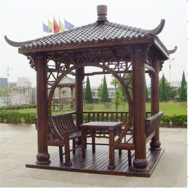 沈阳专业定制防腐木凉亭 碳化木凉亭 厂家