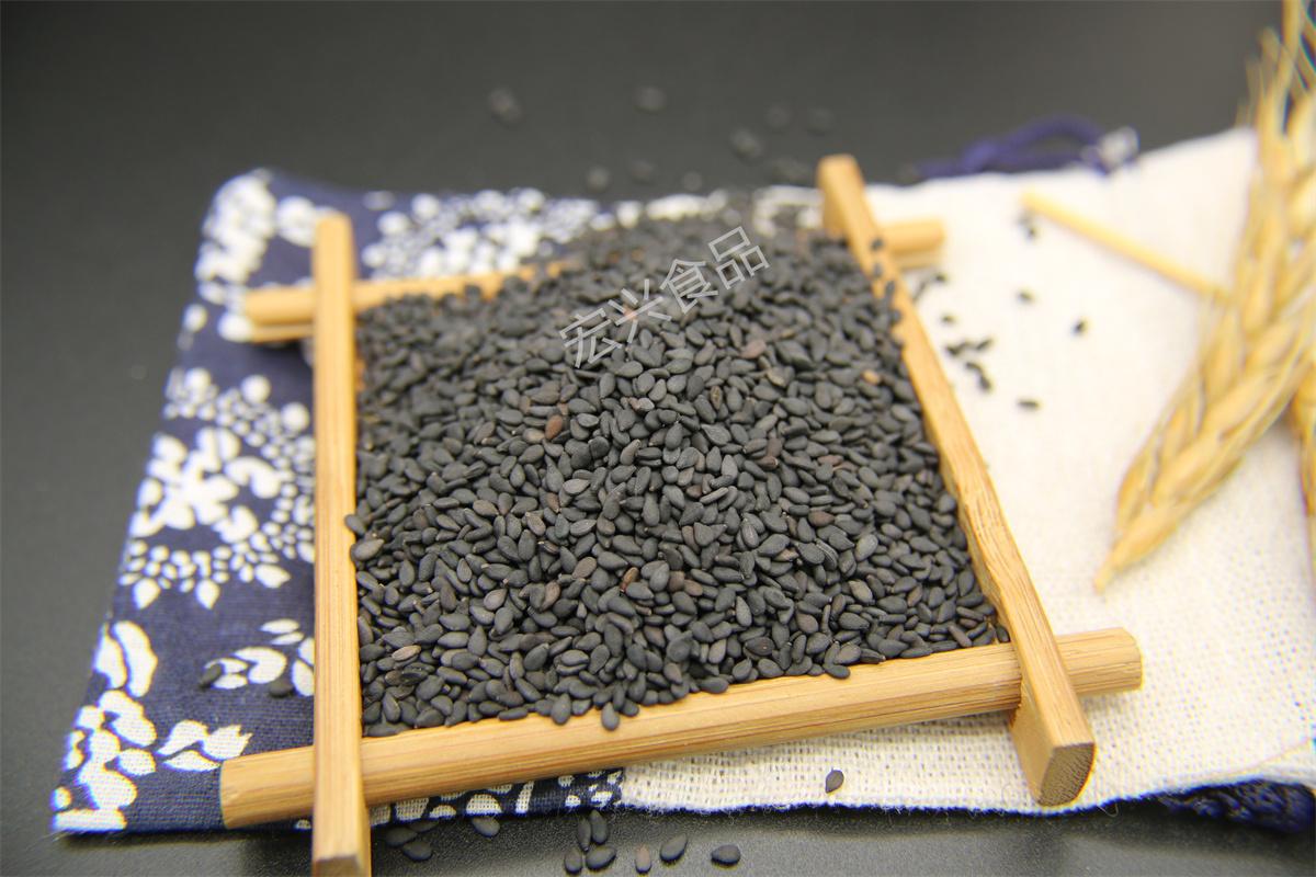 50斤装 炒熟黑芝麻袋装商用糕点烘焙原料 农家黑芝麻干净大袋装