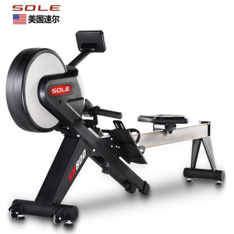沈阳速尔专卖店：美国速尔SOLE划船器家用风阻合金折叠划船机赛艇健身器材SR800商用健身房配置