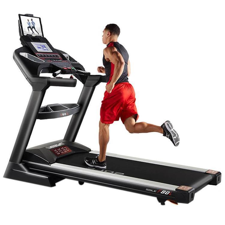 美国SOLE速尔跑步机高端豪华家用静音折叠多动能电动坡度健身房商用配置器材F80L 