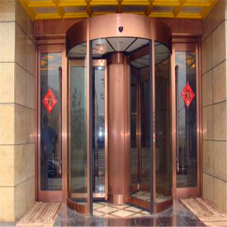 旋转门 商铺酒店优良雕刻旋转门铝合金自动旋转门