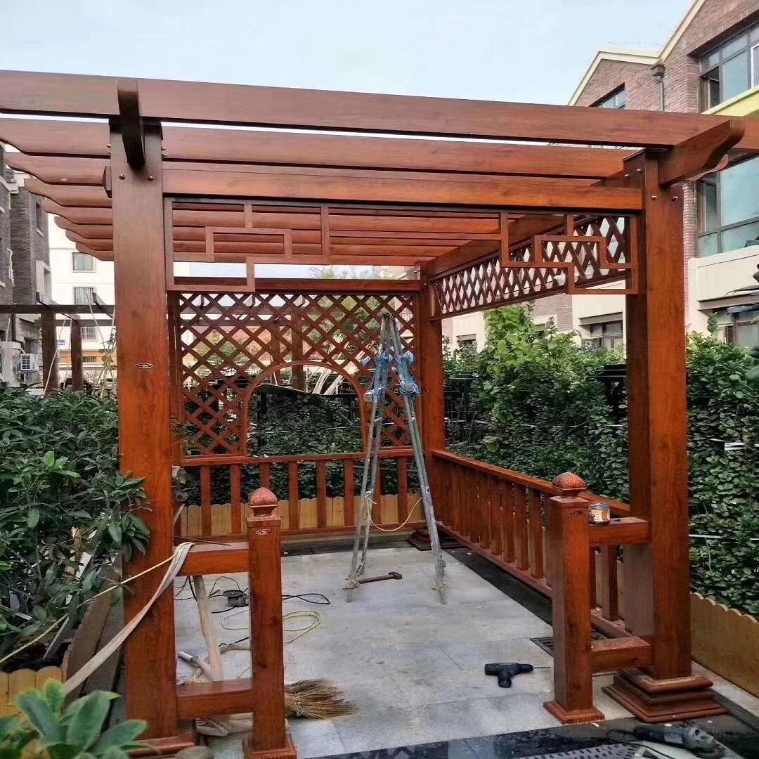 仿木纹铝艺葡萄架凉亭 铝艺别墅户外廊架 铝合金葡萄架定做