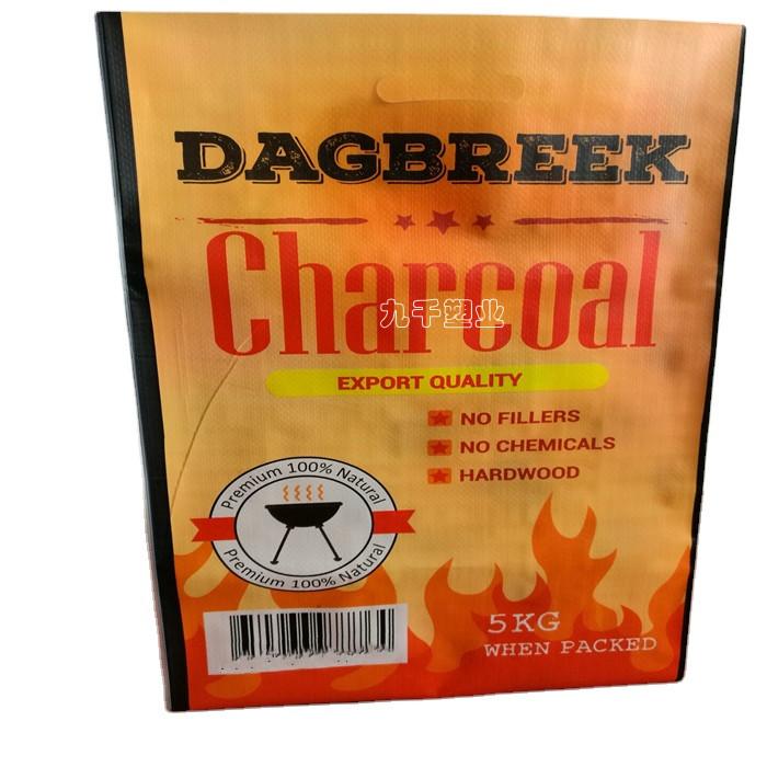 煤球炭竹木硬炭编织袋烧烤炭手提塑料袋九千塑业供应出口