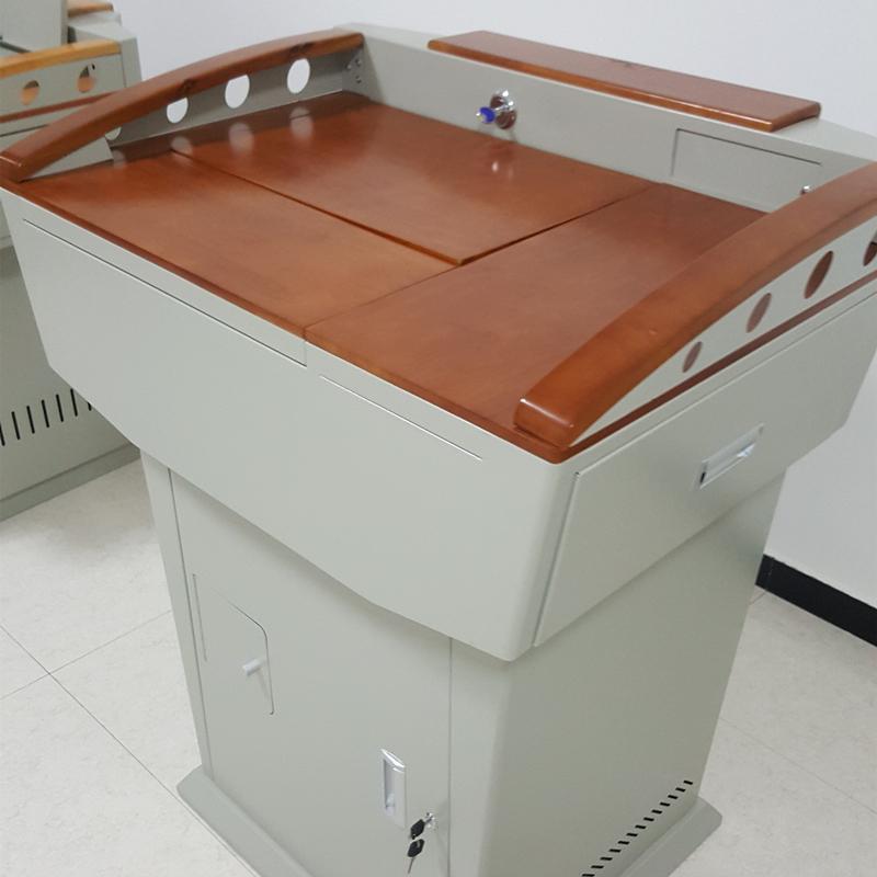 辽宁多媒体讲台 SYJINQIAO金桥钢木多媒体讲桌 设计美观大方 安全防盗