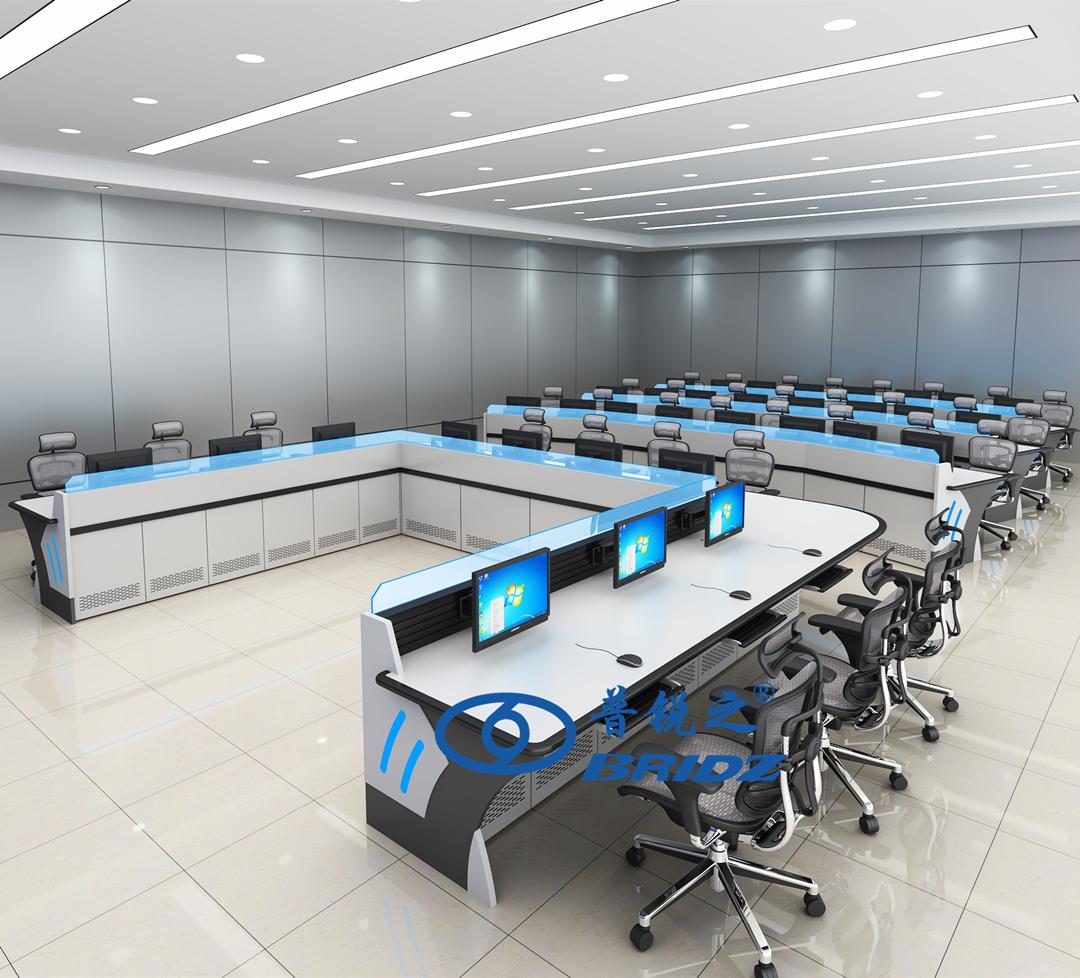 工厂供应控制台烤漆监控操作台 简约现代指挥中心调度工作台