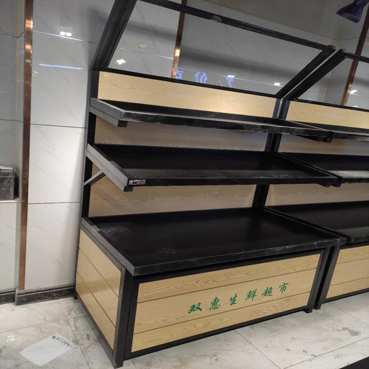 牡丹江定制 蔬菜架 粮油货架 生鲜店定制生产厂家