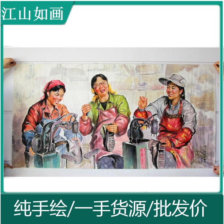 朝鲜油画 朝鲜艺术品创作基地 朝鲜油画 专业定制油画
