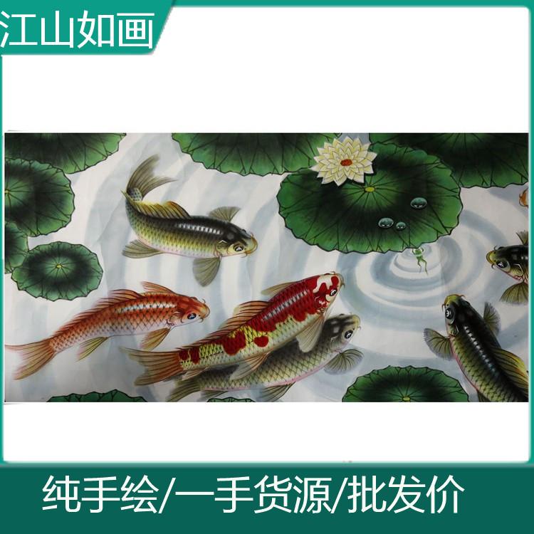 朝鲜画家 经典朝鲜油画 纯手绘 批发价 年年有余