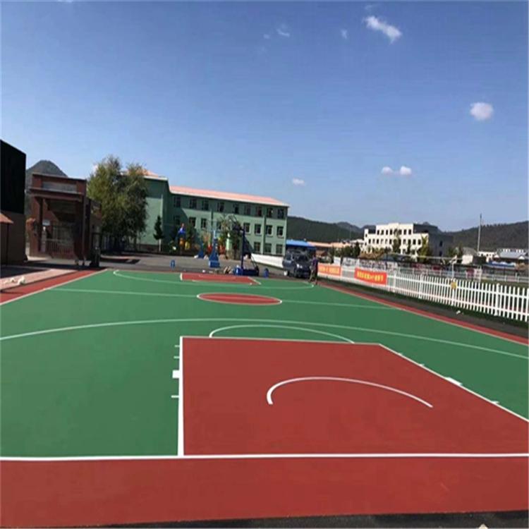 塑胶硅pu球场  硅pu塑胶篮球场 专业施工团队