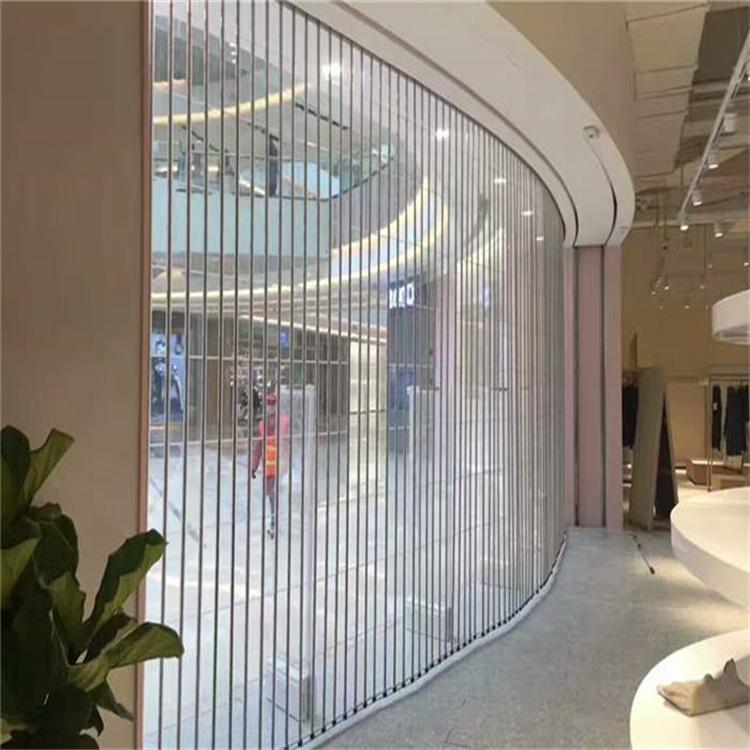 水晶卷帘门 商场透明透视铝合金折叠门卷闸门 凯晟门业
