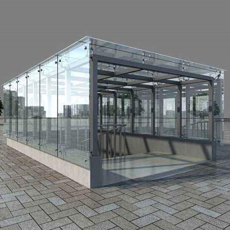 车库雨棚 车库钢结构施工 利华钢结构 效率高 服务好  