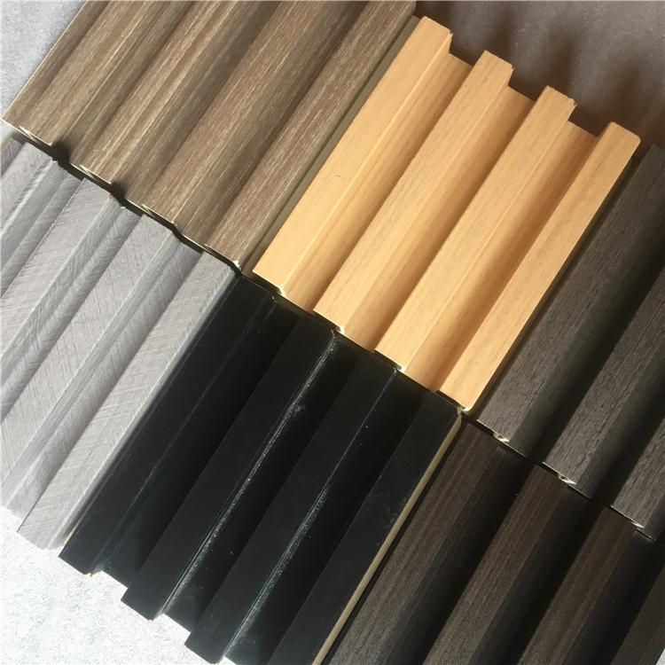 生态木格栅板 吊顶护墙板 凹凸形长城板 防水装饰 电视背景墙墙裙