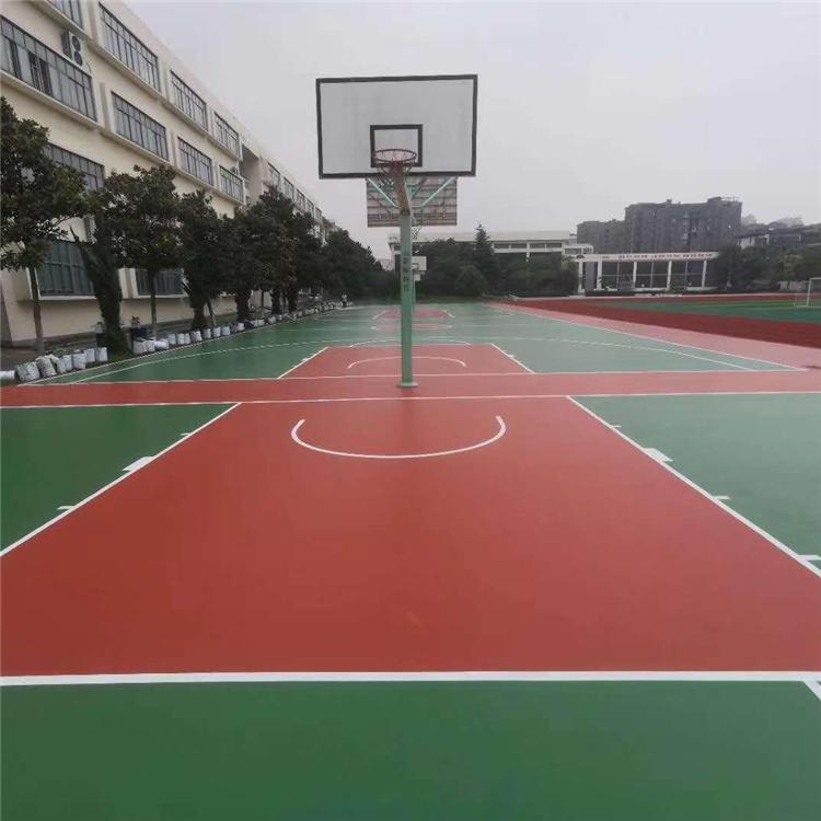 体育场塑胶地面 篮球场塑胶地面 硅PU球场建设