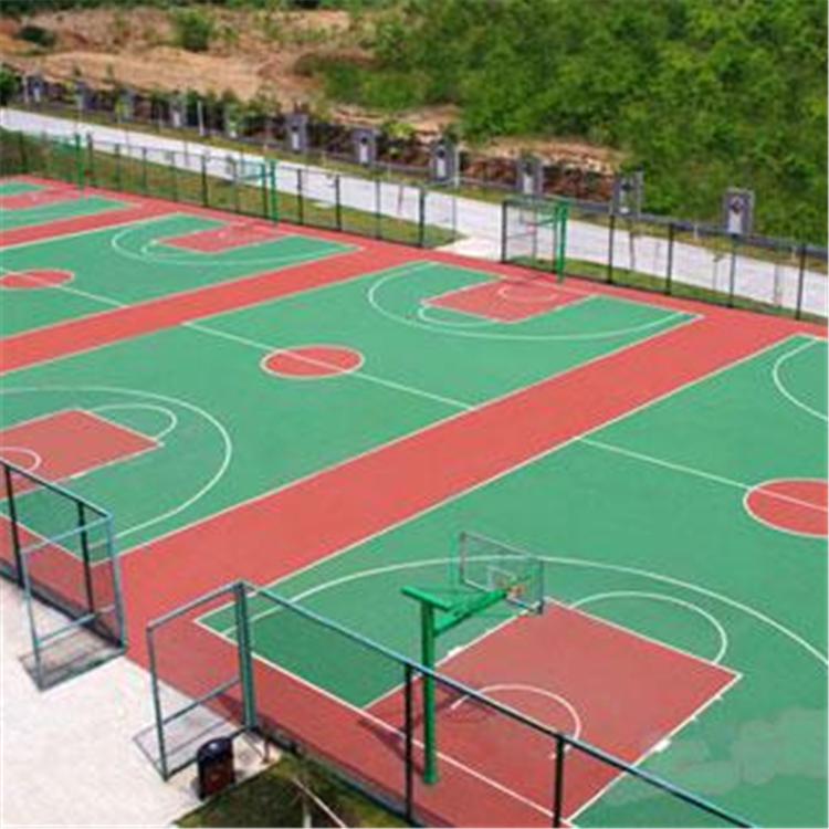 硅pu球场 塑胶硅PU篮球场设计施工厂家