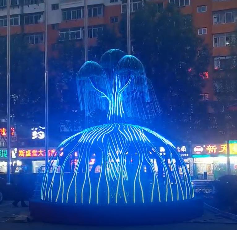 包头网红光波鼓中华鼓非洲鼓敲击感应手鼓发射互动灯光景观生命之树  鲁艺雕塑 