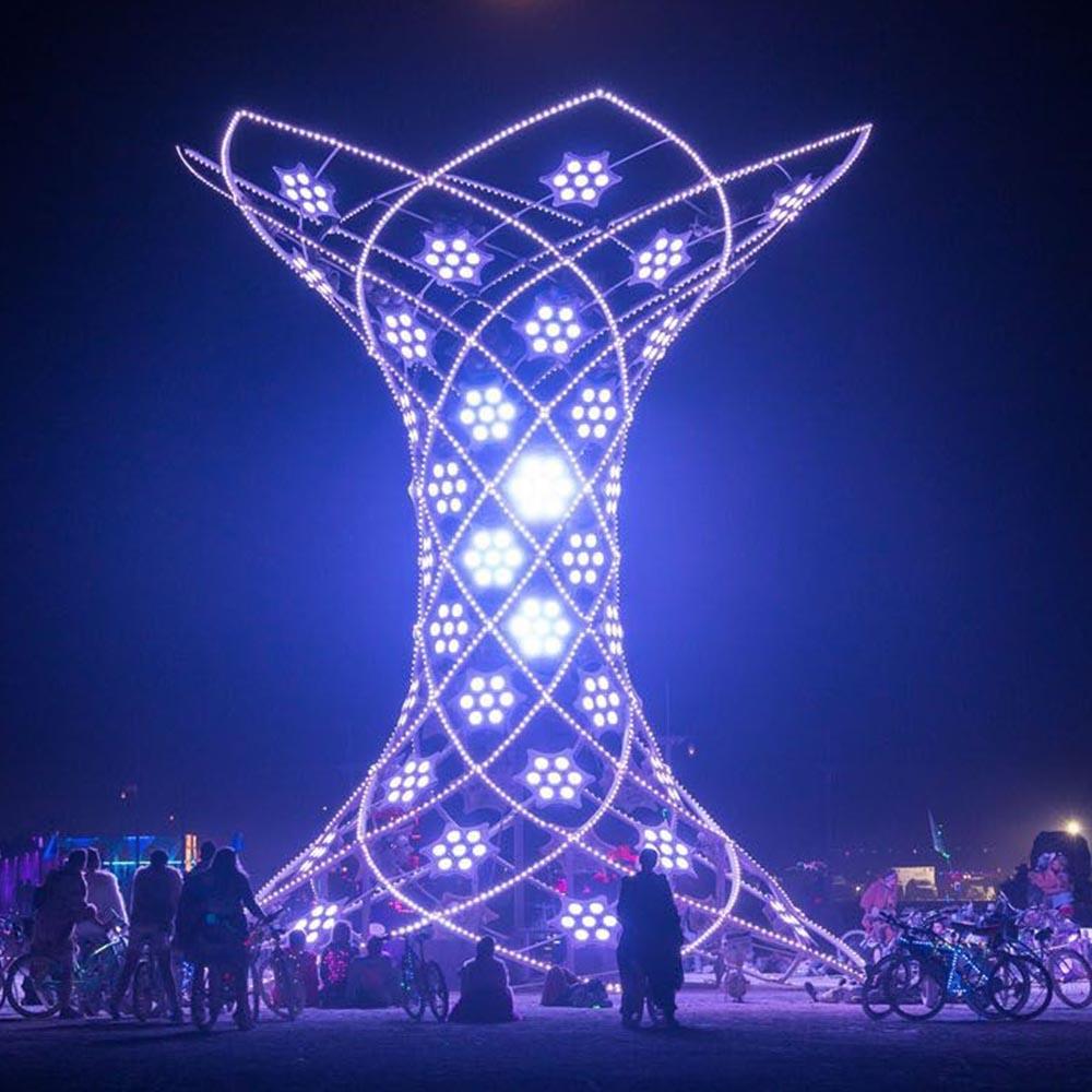 呼和浩特led灯光节造型灯互动生命之树户外亮化文旅景区夜景美陈道具订制  鲁艺雕塑 