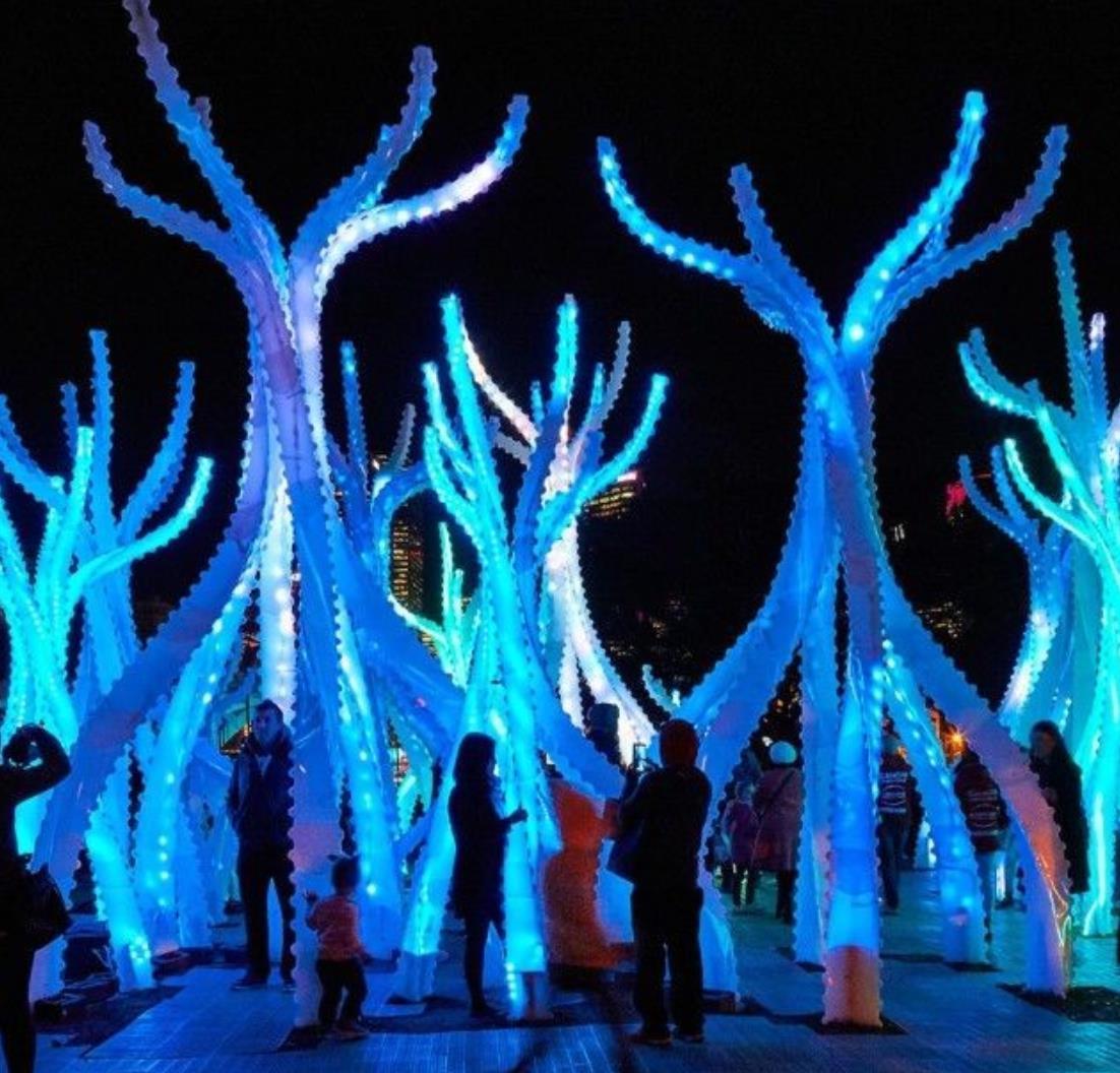 大连景区引流烟雾门源头厂家临沂金桥夏季除尘加湿降温工具雾化门  鲁艺雕塑 