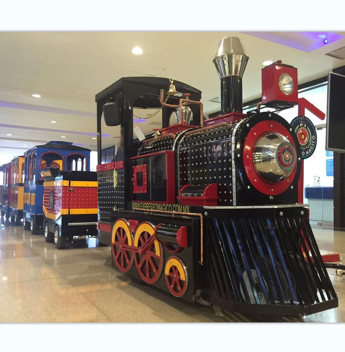 太原工厂制做室外大型绿皮电动日式电车5米7米10米绿皮火车头装饰摆件 天津