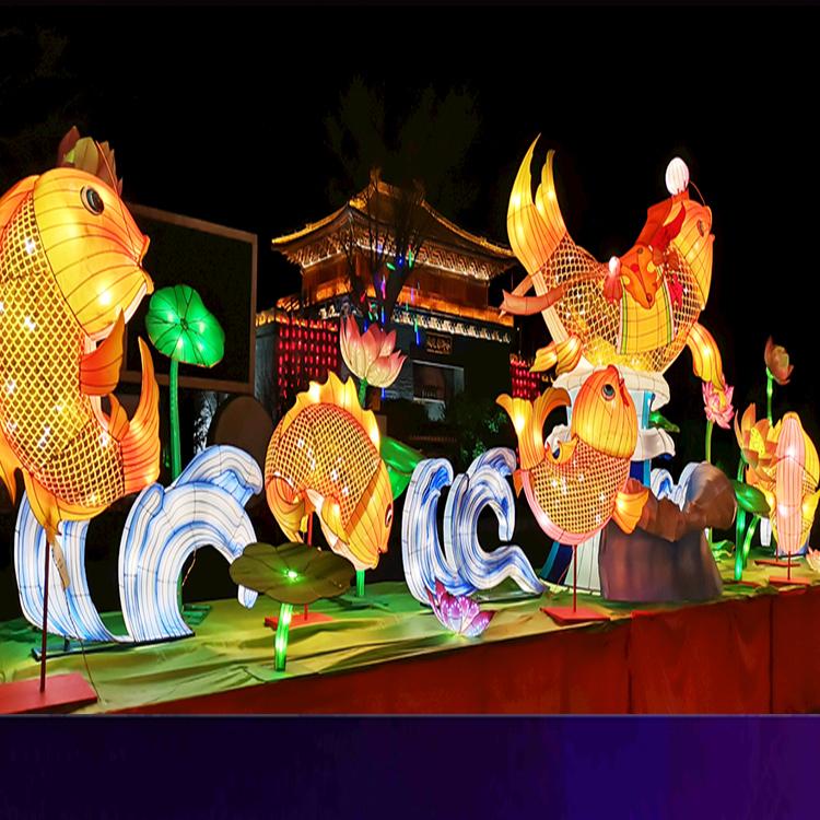 花灯灯笼卡通新年彩灯大型民俗灯会春节灯展厂家