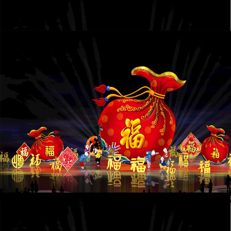 艺术造型彩灯春节元宵花灯灯会庙会灯展景区园林道路节日装饰