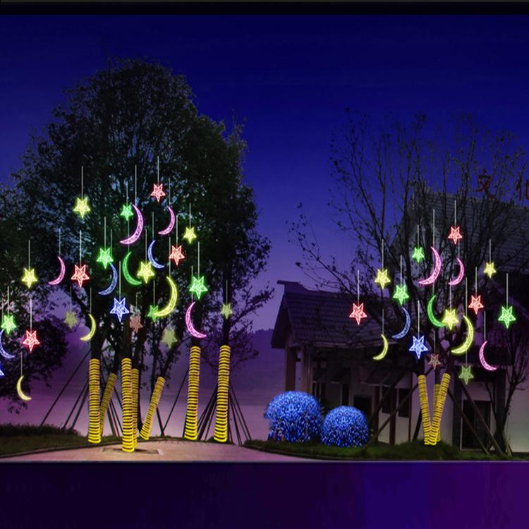 圣诞节园林酒店商场楼盘街道dp点摆件发光圣诞雪花立体礼盒造型灯