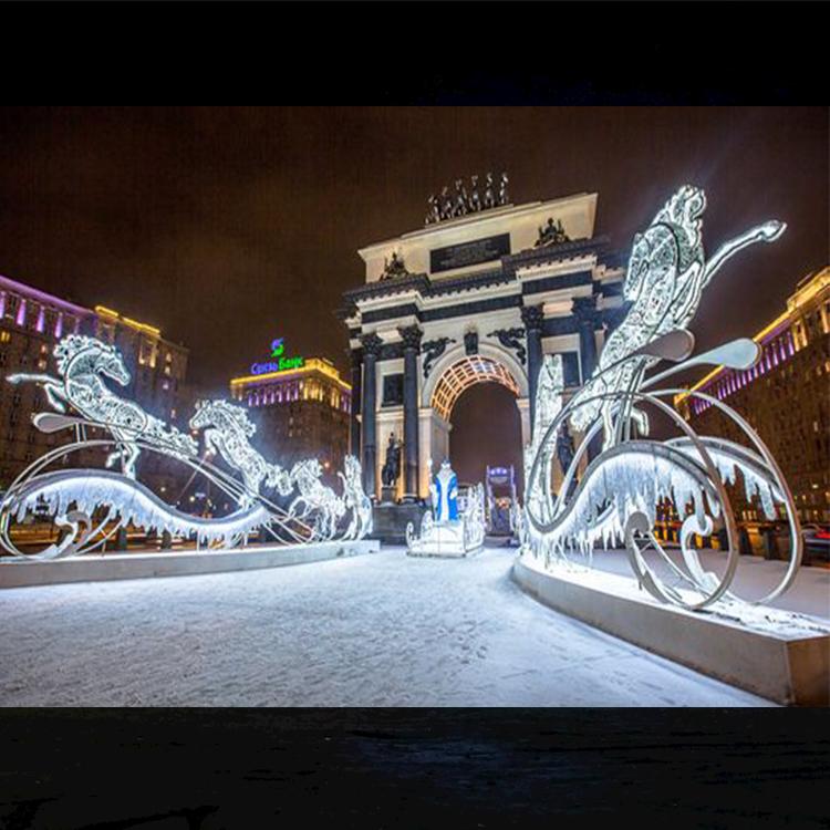 中秋水上花灯户外大型发光灯会彩灯装饰元旦金鱼造型花灯制作