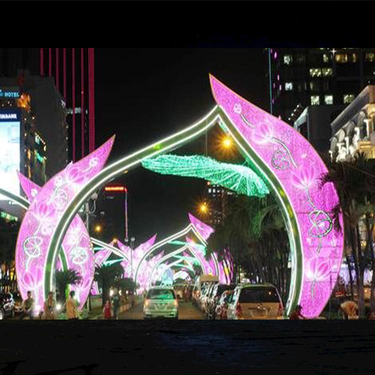 水上花灯梦幻灯光节展览户外大型中秋春节灯会彩灯造型展览定制