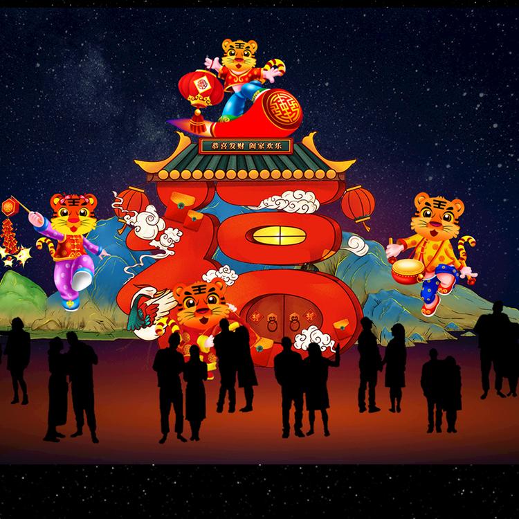 专业制做加工中秋民俗景观花灯制作节日庆典花车灯光造型