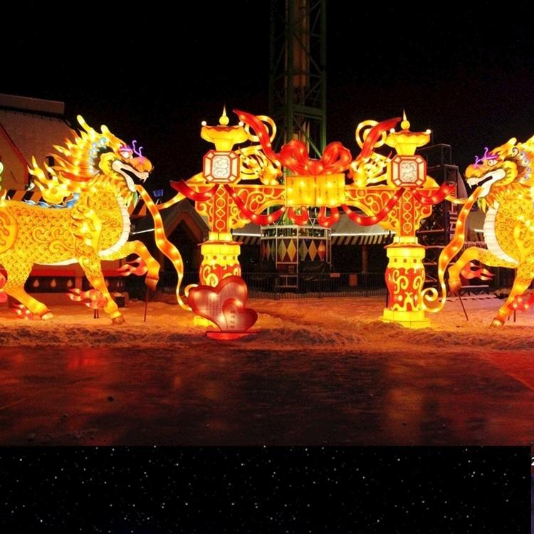 手工制作节日花灯彩灯装饰大型元宵节灯会灯展虎年春节主题花灯