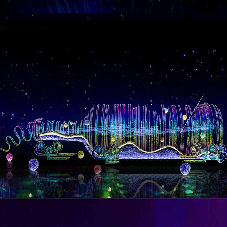 LED户外造型灯蝴蝶结礼物盒大型灯光新年圣诞节庆景观装饰亮化灯