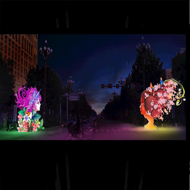 幻彩亚克力灯光拱门户外LED时光隧道定制商超广场七彩发光道具