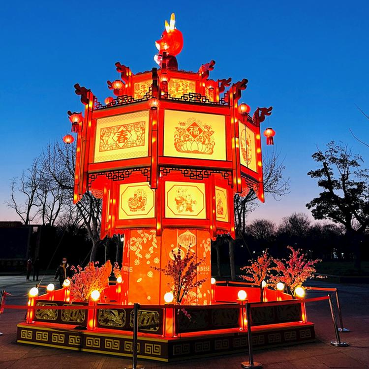 春节花灯大型元宵节灯会十二生肖宫灯商场美陈装饰灯光节装饰道具