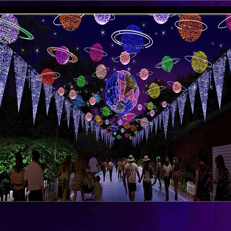 水上花灯梦幻灯光节展览户外大型中秋春节灯会彩灯造型展览定制