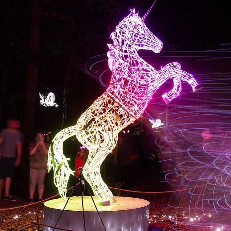 户外广场商业街区圣诞国庆节日灯光造型路引铁艺拱门装饰美陈摆件