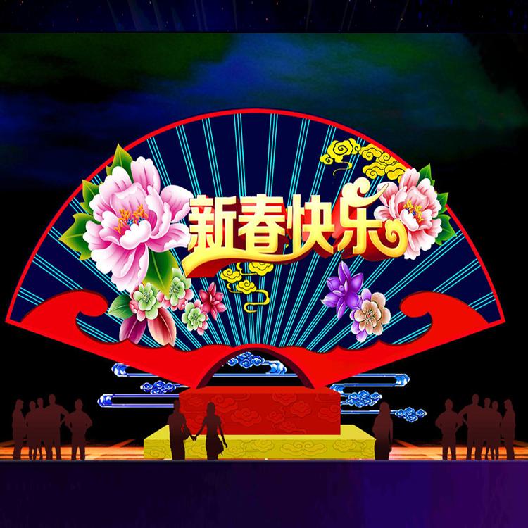 圣诞节装饰礼盒发光七彩礼盒新年春节商场美陈橱窗装饰堆头道具