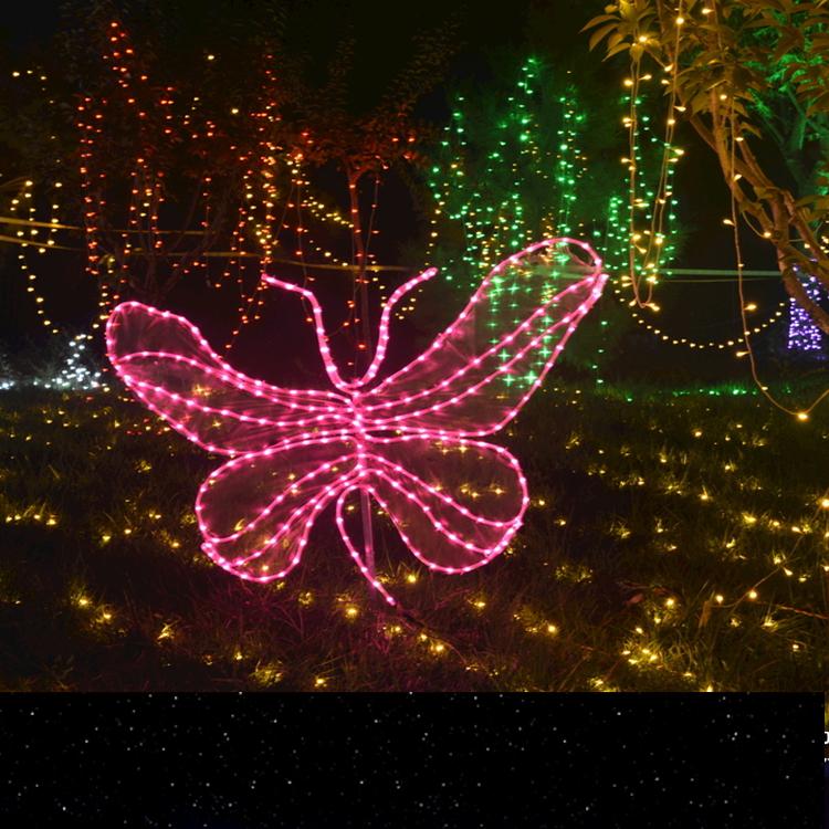 灯光节简约时尚LED玫瑰花灯海LED玫瑰花地插灯灯光节