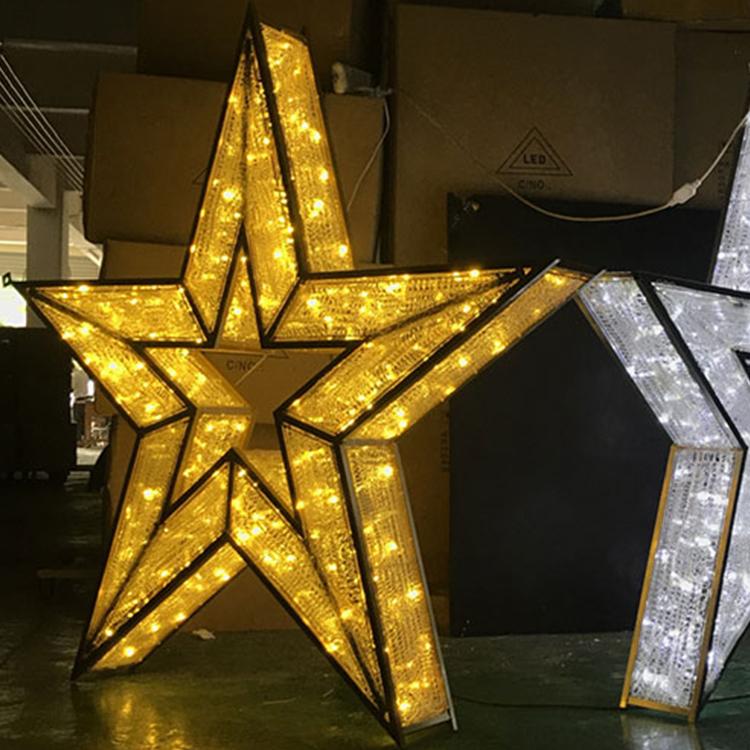 圣诞节商场装饰亮化美陈七彩炫彩镭射亚克力圣诞树室外铁艺树厂家大连